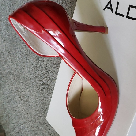 Womens Aldo Red Heels 👠 Size 40 US Size 9.5/10 - Picture 12 of 16